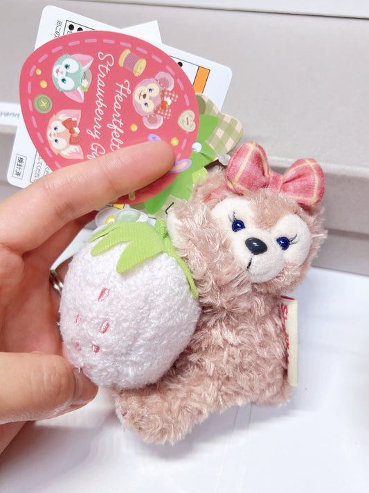 Disney Tokyo Resort ShellieMay strawberry plush keychain BNWT available on hand