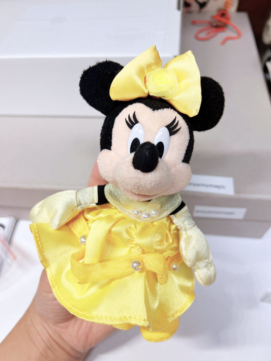 Disney Tokyo Minnie Beauty and Beast  princess Belle plush badge keychain preowned in good condition available on hand  now